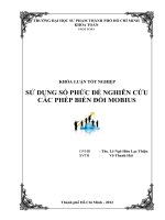 sử dụng số phức để nghiên cứu các phép biến đổi mobius 