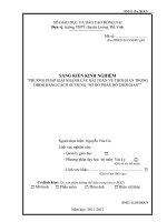 skkn PHƯƠNG PHÁP GIẢI NHANH các bài TOÁN về THỜI GIAN TRONG dđđh BẰNG CÁCH sử DỤNG “sơ đồ PHÂN bố THỜI GIAN 