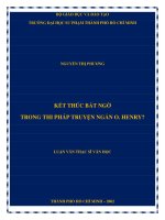 kết thúc bất ngờ trong thi pháp truyện ngắn o  henry