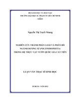 nghiên cứu thành phần loài và phân bố ngành dương xỉ (polypodiophyta) trong hệ thực vật vườn quốc gia cát tiên 