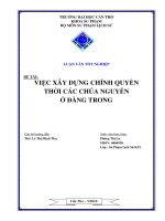 việc xây dựng chính quyền thời các chúa nguyễn ở đàng trong