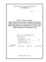 skkn THAM mưu xây DỰNG văn bản CHỈ đạo, điều HÀNH của ủy BAN NHÂN dân TỈNH đối với LĨNH vực GIÁO dục và đào tạo TRÊN địa bàn TỈNH ĐỒNG NAI 