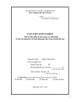 skkn một số biện pháp chỉ đạo nâng cao chất lượng tổ chức đa dạng hóa các hoạt động giáo dục trong trường tiểu học 