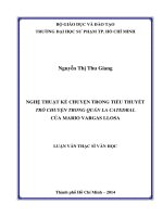 nghệ thuật kể chuyện trong tiểu thuyết trò chuyện trong quán la catedral của mario vargas llosa 