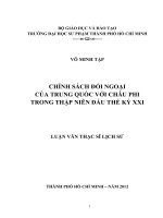 chính sách đối ngoại của trung quốc với châu phi trong thập niên đầu thế kỷ xxi 