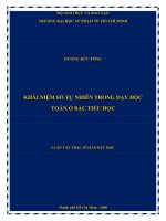 khái niệm số tự nhiên trong dạy học toán ở bậc tiểu học 
