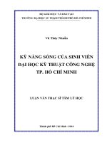 kỹ năng sống của sinh viên đại học kỹ thuật công nghệ tp  hồ chí minh 