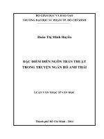 đặc điểm diễn ngôn trần thuật trong truyện ngắn hồ anh thái 