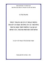 thực trạng quản lý hoạt động tham vấn học đường ở các trường trung học phổ thông tại quận bình tân, thành phố hồ chí minh 