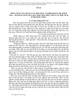 skkn PHÂN TÍCH, xây DỰNG câu hỏi TRẮC NGHIỆM DÙNG để KIỂM TRA – ĐÁNH GIÁ kết QUẢ dạy học hóa học lớp 12 NC học kì II ở TRƯỜNG THPT 