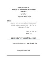 kiểm tra – đánh giá thành quả học tập của học sinh chương “các định luật bảo toàn ”   vật lý lớp 10 trung học phổ thông 