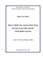 phát triển du lịch sinh thái huyện đảo phú quốc tỉnh kiên giang 