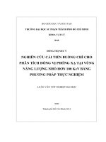 nghiên cứu cải tiến buồng chì cho phân tích đồng vị phóng xạ tại vùng năng lượng nhỏ hơn 100 kev bằng phương pháp thực nghiệm 