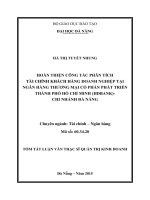 tóm tắt hoàn thiện công tác phân tích tài chính khách hàng doanh nghiệp tại ngân hàng TMCP phát triển thành phố hồ chí minh (HDBank) chi nhánh đà nẵng 