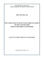 thực trạng công tác quản lý hoạt động dạy nghề ở trường cao đẳng nghề kinh tế công nghệ tp  hồ chí minh 