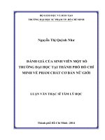 đánh giá của sinh viên một số trường đại học tại thành phố hồ chí minh về phẩm chất cơ bản nữ giới 