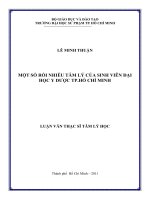 một số rối nhiễu tâm lý của sinh viên đại học y dược tp hồ chí minh 