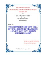 tổng hợp một số hợp chất chứa dị vòng 2–thioxo–1,3– thiazoliđin–4–on, dẫn xuất của 7–hiđroxi–4–metylcoumarin 