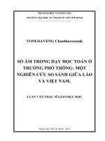 số âm trong dạy học toán ở trường phổ thông, một nghiên cứu so sánh giữa lào và việt nam 