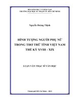 hình tượng người phụ nữ trong thơ trữ tình việt nam thế kỷ xviii   xix 