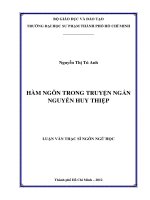 hàm ngôn trong truyện ngắn nguyễn huy thiệp 