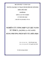 nghiên cứu tổng hợp vật liệu nano từ tính y1 xsrxfeo3 (x = 0 1 và 0 2) bằng phương pháp kết tủa hóa học 