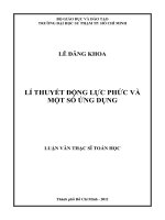 lí thuyết động lực phức và một số ứng dụng 