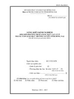 skkn đổi  mới  PHƯƠNG PHÁP dạy học vật lý ở TRUNG tâm GIÁO dục THƯỜNG XUYÊN TỈNH ĐỒNG NAI 