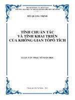 tính chuẩn tác và tính khai triển của không gian tôpô tích 