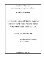 vai trò của an gô rít trong dạy học phương trình và hệ phương trình ở bậc trung học cơ sở tại lào 