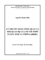 lý thuyết xoắn tổng quát và mối quan hệ của nó với tôpô tuyến tính và tôpô gabriel 