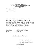 chiến lược phát triển của tổng công ty thủy sản việt nam giai đoạn 20002010