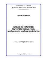 Sự chuyển biến trong văn học nửa cuối thế kỉ XIX qua ba tác giả nguyễn đình chiểu, nguyễn khuyến và tú xương 