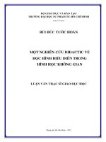 một nghiên cứu didactic về đọc hình biểu diễn trong hình học không gian 