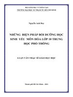 những biện pháp bồi dưỡng học sinh yếu môn hóa lớp 10 trung học phổ thông 