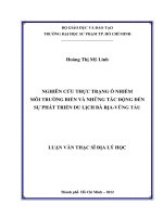 nghiên cứu thực trạng ô nhiễm môi trường biển và những tác động đến sự phát triển du lịch bà rịa vũng tàu 
