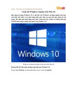 Cách tắt Windows Update trên Win 10