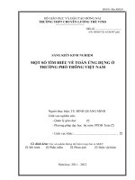 SKKN một số tìm HIỂU về TOÁN ỨNG DỤNG ở TRƯỜNG PHỔ THÔNG VIỆT NAM 