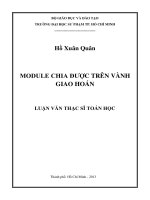 module chia được trên vành giao hoán 