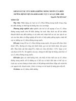 KHẢO SÁT SỰ CỐ Y KHOA KHÔNG MONG MUỐN CỦA ĐIỀU DƯỠNG BỆNH VIỆN ĐA KHOA KHU VỰC CAI LẬY 2008 -2010