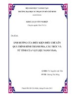 ảnh hưởng của điều kiện điều chế lên quá trình hình thành pha, cấu trúc và từ tính của vật liệu nano yfeo3 