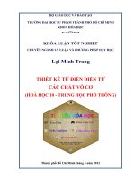 thiết kế từ điển điện tử các chất vô cơ (hoá học 10   trung học phổ thông) 