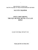 chất thơ trong truyện đường rừng của lan khai 