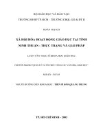 xã hội hóa hoạt động giáo dục tại tỉnh ninh thuận   thực trạng và giải pháp 