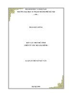 kết cấu thơ trữ tình (nhìn từ góc độ loại hình) 