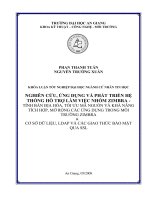 Nghiên cứu, ứng dụng và phát triển hệ thống hỗ trợ làm việc nhóm zimbra, tính bản địa hóa, tối ưu mã nguồn và khả năng tích hợp, mở rộng các ứng dụng trong môi trường zimbra  cơ sở dữ liệu, LDAP và các giao thức bảo mật qua SSL 