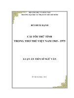 cái tôi trữ tình trong thơ trẻ việt nam 1965   1975 