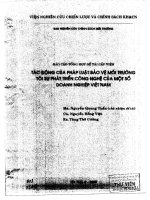 Tác động của luật bảo vệ môi trường tới sự phát triển công nghệ của một số doanh nghiệp việt nam 