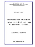 một nghiên cứu didactic về thứ tự trên các số thập phân ở lớp 4 và lớp 5 của lào 