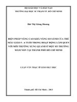 biện pháp nâng cao khả năng so sánh của trẻ mẫu giáo 5 – 6 tuổi trong hoạt động làm quen với môi trường xung quanh ở một số trường mầm non tại thành phố hồ chí minh 